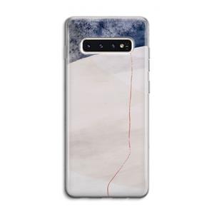 CaseCompany Stone White: Samsung Galaxy S10 4G Transparant Hoesje