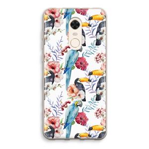 CaseCompany Bloemen tukan: Xiaomi Redmi 5 Transparant Hoesje