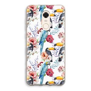 CaseCompany Bloemen tukan: Xiaomi Redmi 5 Transparant Hoesje