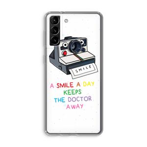 CaseCompany Smile: Samsung Galaxy S21 Plus Transparant Hoesje