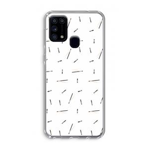 CaseCompany Hipster stripes: Samsung Galaxy M31 Transparant Hoesje