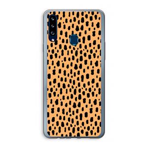 CaseCompany Panter: Samsung Galaxy A20s Transparant Hoesje