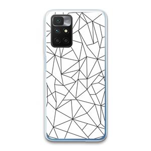 CaseCompany Geometrische lijnen zwart: Xiaomi Redmi 10 Transparant Hoesje