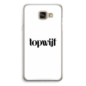 CaseCompany Topwijf Wit: Samsung Galaxy A5 (2016) Transparant Hoesje