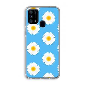 CaseCompany Margrietjes: Samsung Galaxy M31 Transparant Hoesje