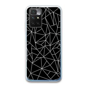 CaseCompany Geometrische lijnen wit: Xiaomi Redmi 10 Transparant Hoesje