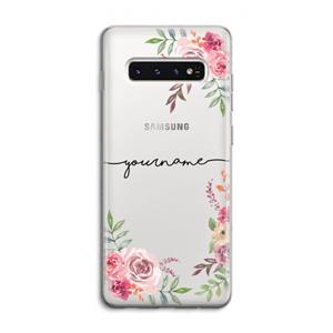 CaseCompany Rozen: Samsung Galaxy S10 4G Transparant Hoesje