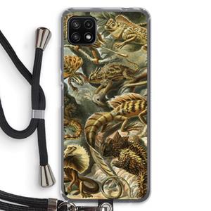 CaseCompany Haeckel Lacertilia: Samsung Galaxy A22 5G Transparant Hoesje met koord