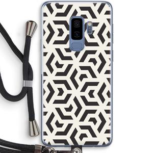 CaseCompany Crazy pattern: Samsung Galaxy S9 Plus Transparant Hoesje met koord
