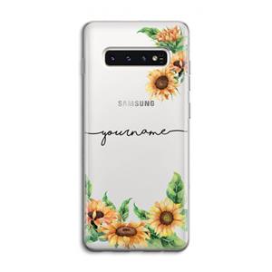 CaseCompany Zonnebloemen: Samsung Galaxy S10 4G Transparant Hoesje