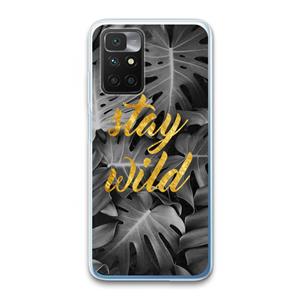CaseCompany Stay wild: Xiaomi Redmi 10 Transparant Hoesje