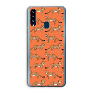 CaseCompany Cheetah: Samsung Galaxy A20s Transparant Hoesje