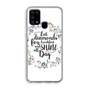 CaseCompany Diamonds: Samsung Galaxy M31 Transparant Hoesje