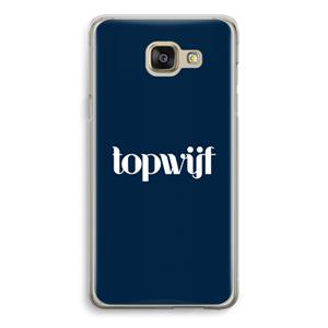 CaseCompany Topwijf Navy: Samsung Galaxy A5 (2016) Transparant Hoesje