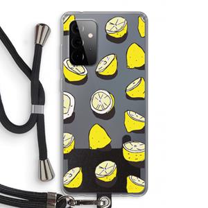 CaseCompany When Life Gives You Lemons...: Samsung Galaxy A72 5G Transparant Hoesje met koord