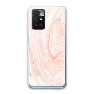 CaseCompany Peach bath: Xiaomi Redmi 10 Transparant Hoesje