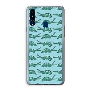 CaseCompany Kroko: Samsung Galaxy A20s Transparant Hoesje