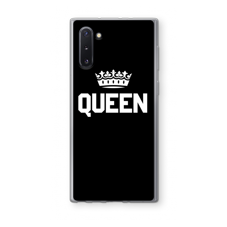 CaseCompany Queen zwart: Samsung Galaxy Note 10 Transparant Hoesje