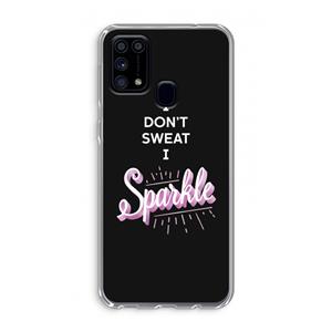 CaseCompany Sparkle quote: Samsung Galaxy M31 Transparant Hoesje