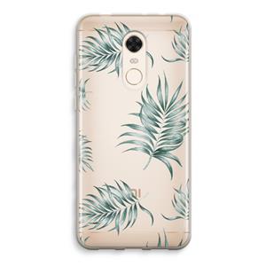 CaseCompany Simple leaves: Xiaomi Redmi 5 Transparant Hoesje