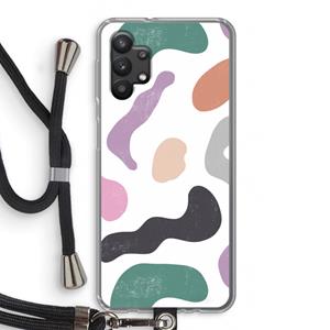 CaseCompany Memphis Shapes: Samsung Galaxy A32 5G Transparant Hoesje met koord