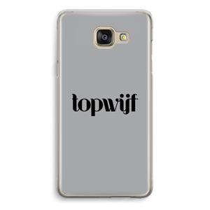 CaseCompany Topwijf Grijs Zwart: Samsung Galaxy A5 (2016) Transparant Hoesje