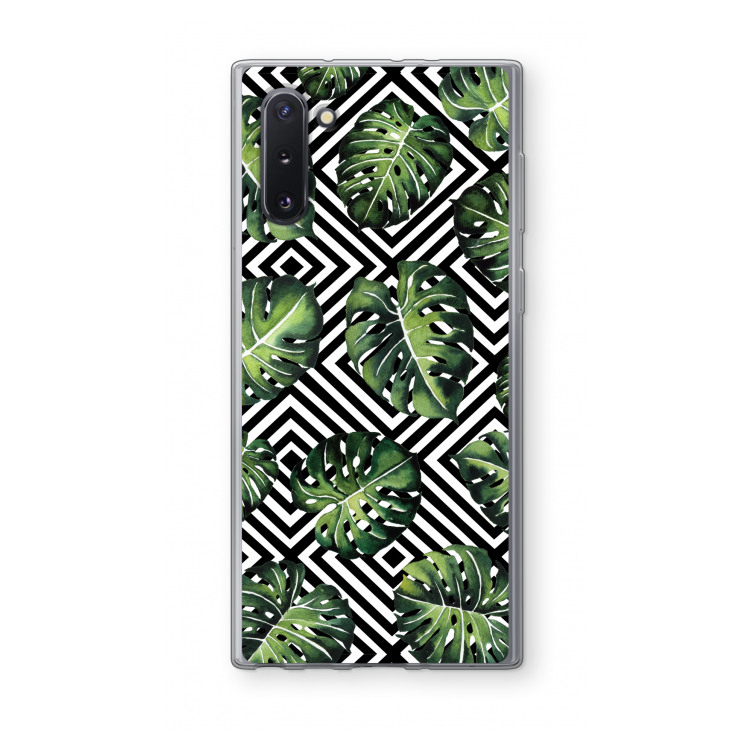 CaseCompany Geometrische jungle: Samsung Galaxy Note 10 Transparant Hoesje