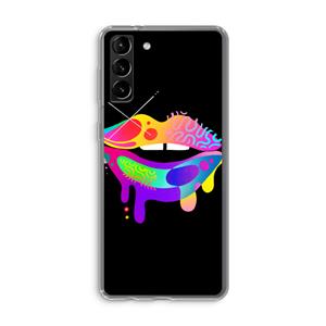 CaseCompany Lip Palette: Samsung Galaxy S21 Plus Transparant Hoesje