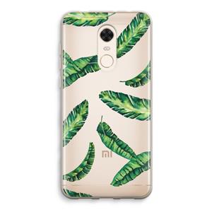 CaseCompany Lange bladeren: Xiaomi Redmi 5 Transparant Hoesje