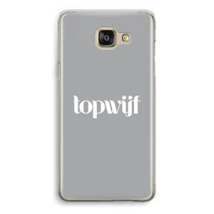 CaseCompany Topwijf Grijs Wit: Samsung Galaxy A5 (2016) Transparant Hoesje