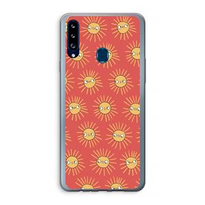 CaseCompany Zon: Samsung Galaxy A20s Transparant Hoesje