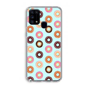 CaseCompany Donuts: Samsung Galaxy M31 Transparant Hoesje