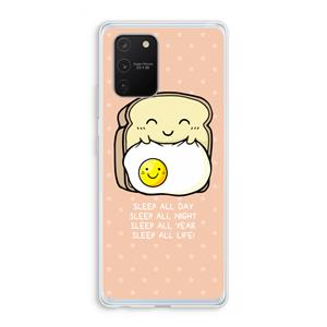 CaseCompany Sleep All Day: Samsung Galaxy S10 Lite Transparant Hoesje