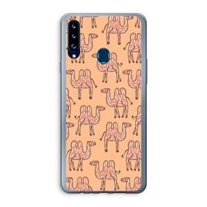 CaseCompany Kameel: Samsung Galaxy A20s Transparant Hoesje