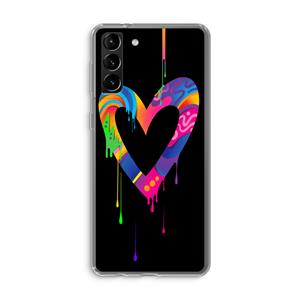 CaseCompany Melts My Heart: Samsung Galaxy S21 Plus Transparant Hoesje