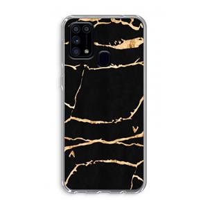 CaseCompany Gouden marmer: Samsung Galaxy M31 Transparant Hoesje