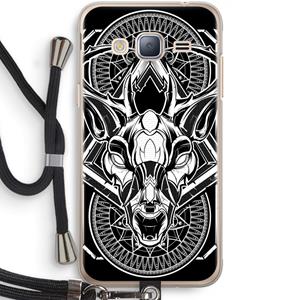 CaseCompany Oh Deer: Samsung Galaxy J3 (2016) Transparant Hoesje met koord