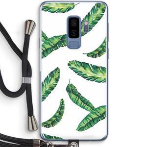 CaseCompany Lange bladeren: Samsung Galaxy S9 Plus Transparant Hoesje met koord