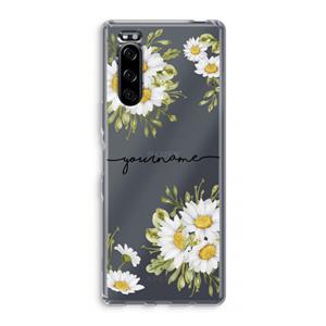 CaseCompany Daisies: Sony Xperia 5 Transparant Hoesje