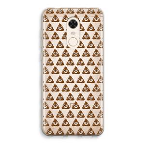 CaseCompany Poop emoji: Xiaomi Redmi 5 Transparant Hoesje