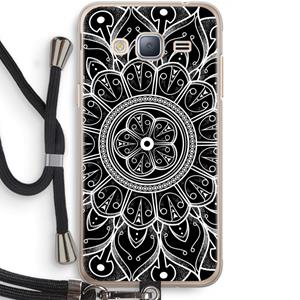 CaseCompany Roses Are Red: Samsung Galaxy J3 (2016) Transparant Hoesje met koord