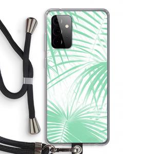 CaseCompany Palmbladeren: Samsung Galaxy A72 5G Transparant Hoesje met koord