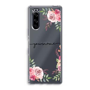 CaseCompany Rozen: Sony Xperia 5 Transparant Hoesje