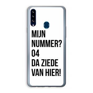 CaseCompany Da ziede van hier: Samsung Galaxy A20s Transparant Hoesje