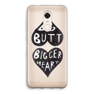 CaseCompany Big butt bigger heart: Xiaomi Redmi 5 Transparant Hoesje