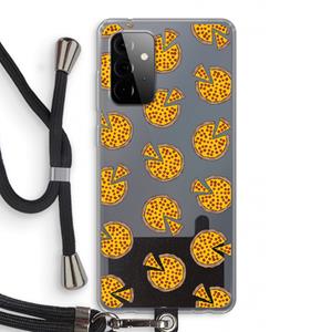 CaseCompany You Had Me At Pizza: Samsung Galaxy A72 5G Transparant Hoesje met koord