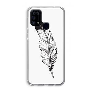 CaseCompany Pluim: Samsung Galaxy M31 Transparant Hoesje