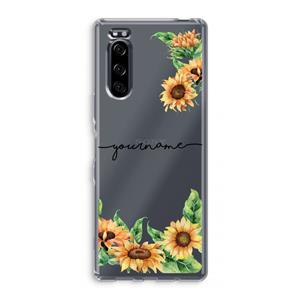 CaseCompany Zonnebloemen: Sony Xperia 5 Transparant Hoesje
