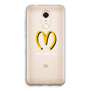 CaseCompany I'm lovin' you: Xiaomi Redmi 5 Transparant Hoesje