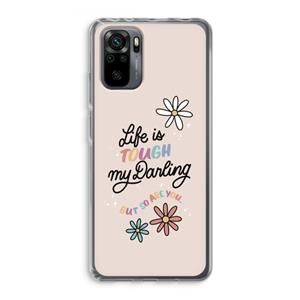 CaseCompany Tough Life: Xiaomi Redmi Note 10 Pro Transparant Hoesje
